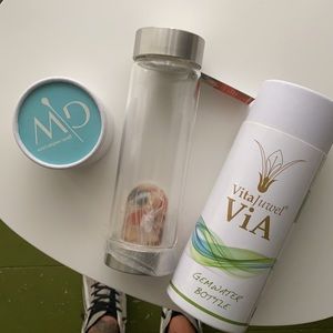 Gem Water Vita Juwel Glass Water Bottle - Happiness 500ml